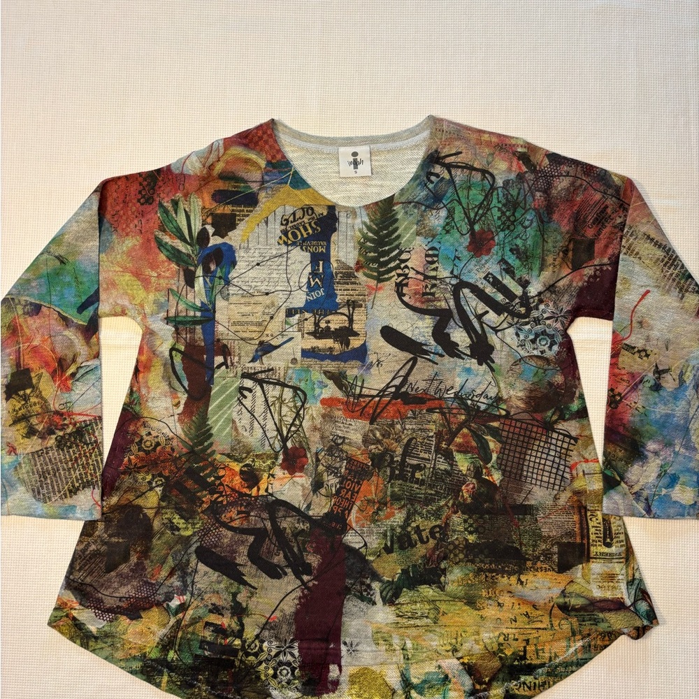 Artistic Multicolor Long Sleeve Tee